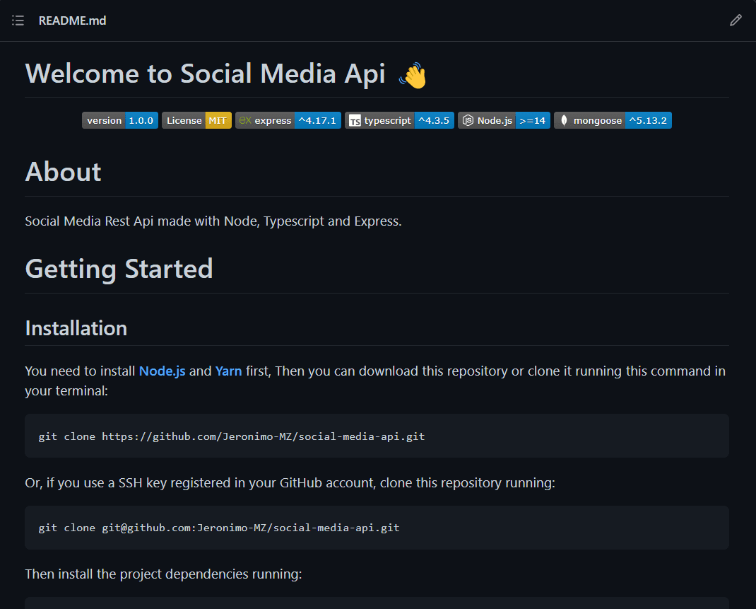 Social Media API